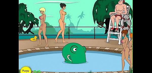  Tentacle monster molests women at pool 3 | teamfaps.com